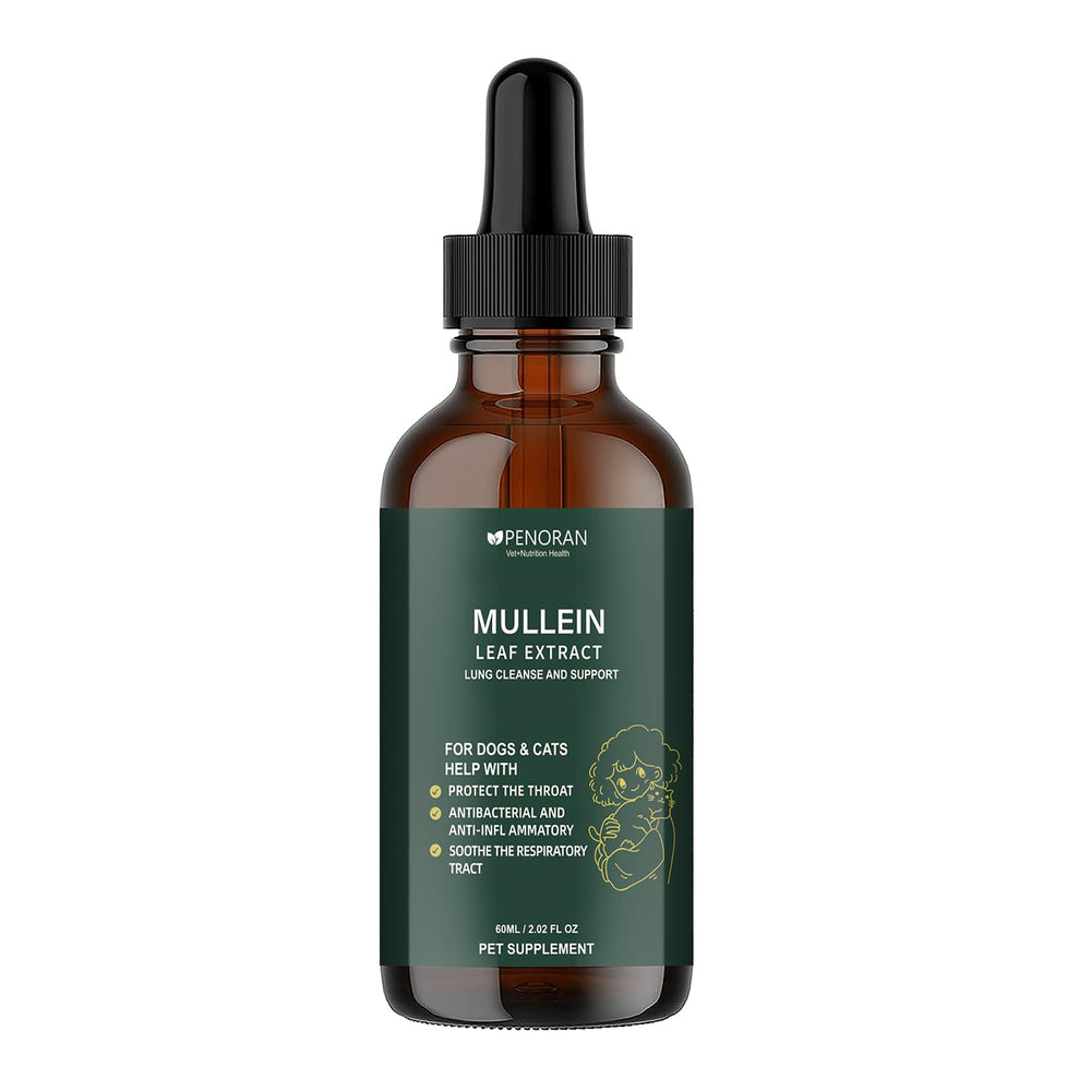 Penoran mullein lung drops bottle on counter, a portable care solution.