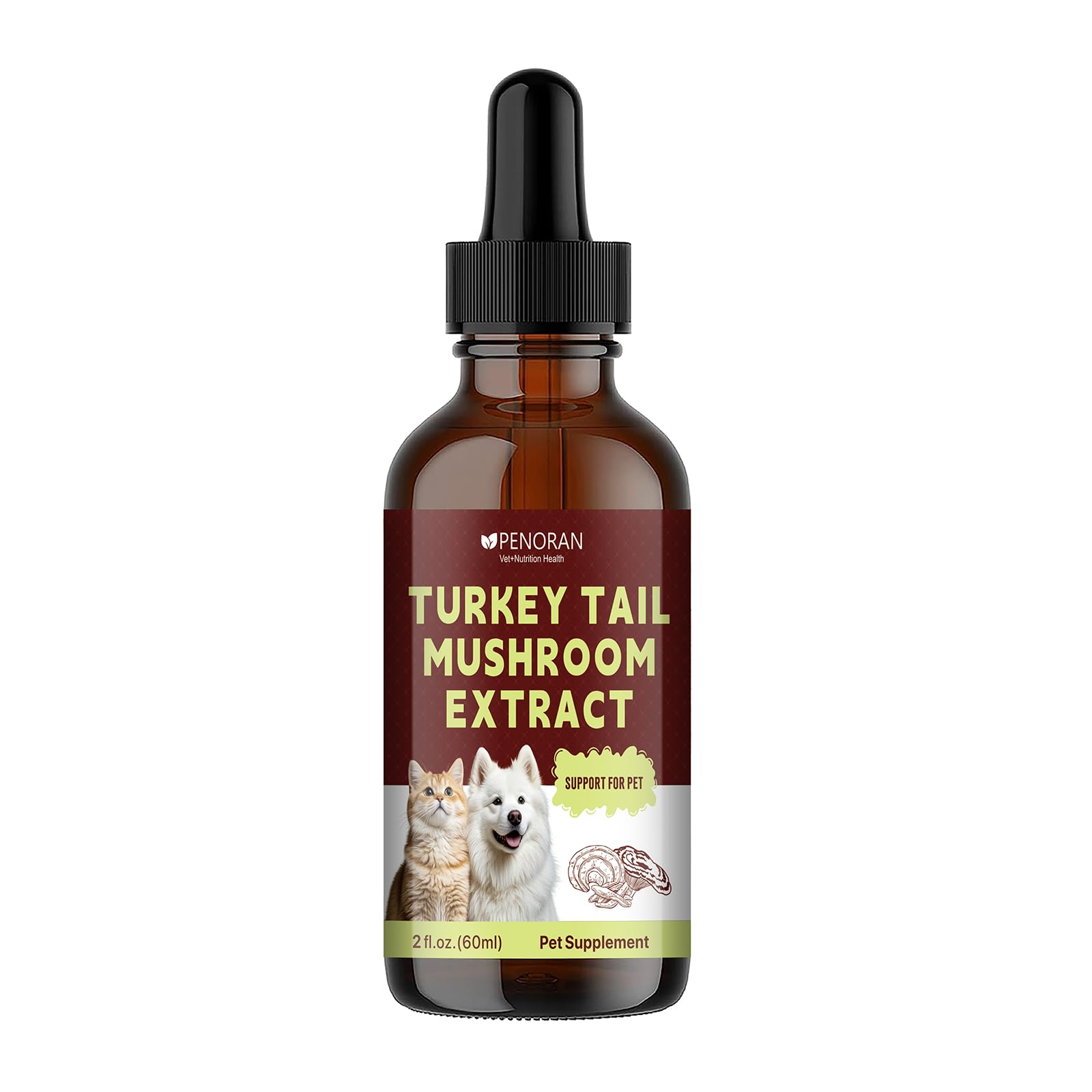 Penoran Turkey Tail Drops ideal for senior and low-energy pets