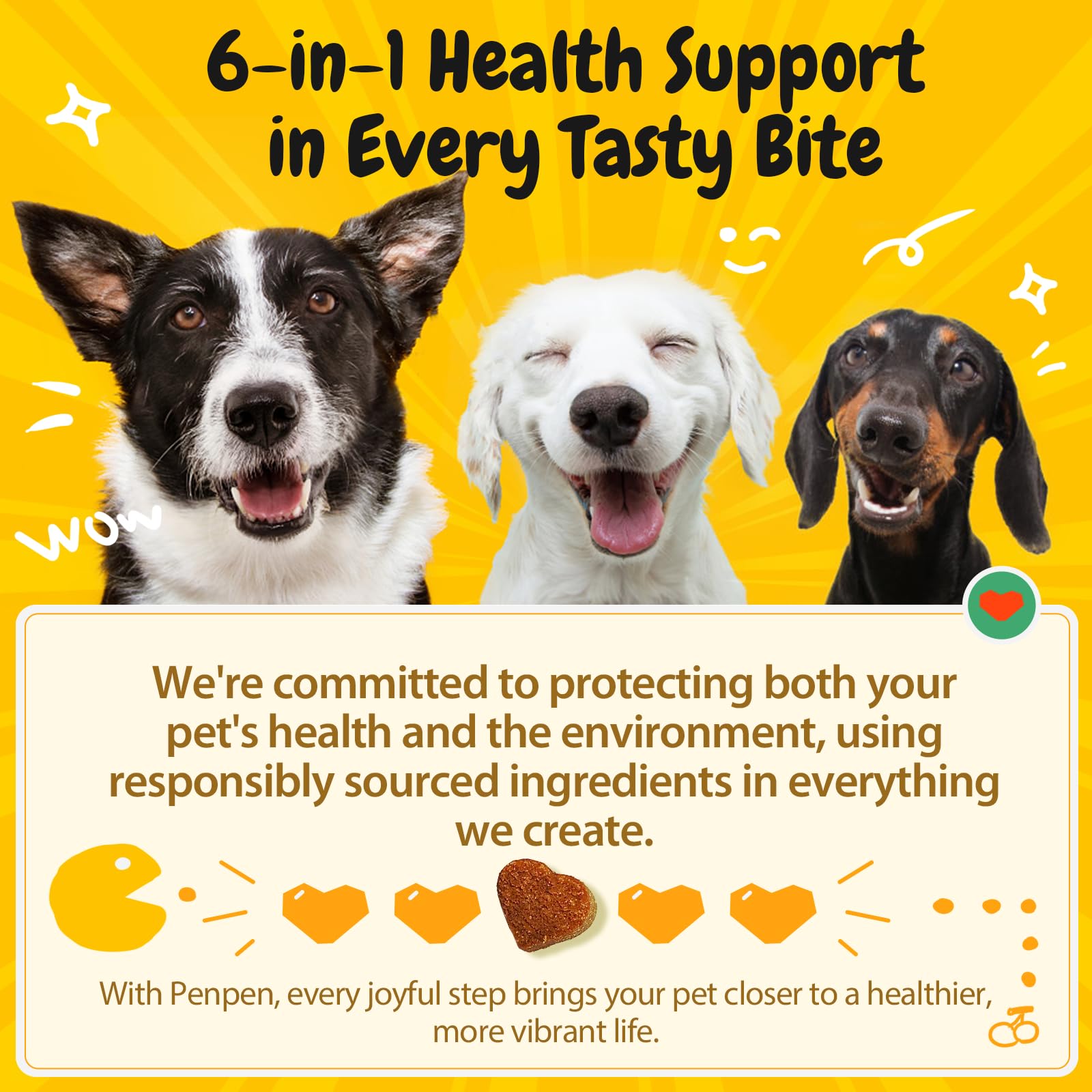 PENPEN Probiotics dogs beef flavor close-up, tasty feeding option.