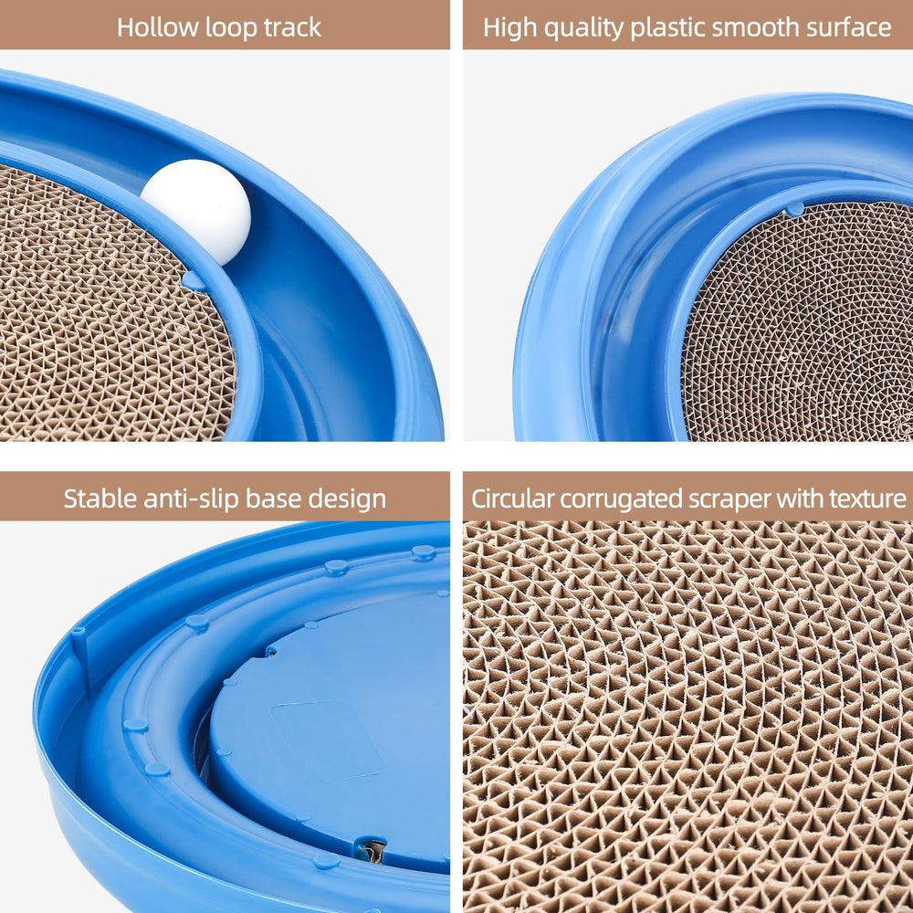 Peomliee cat scratcher bed blue doubles as cozy lounge and protector
