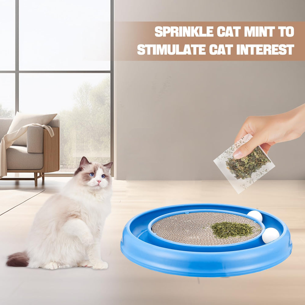 Peomliee cat scratching surface blue helps maintain claws and protect furniture
