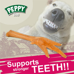 Small-to-medium dogs enjoy a crunchy dental hygiene treat.