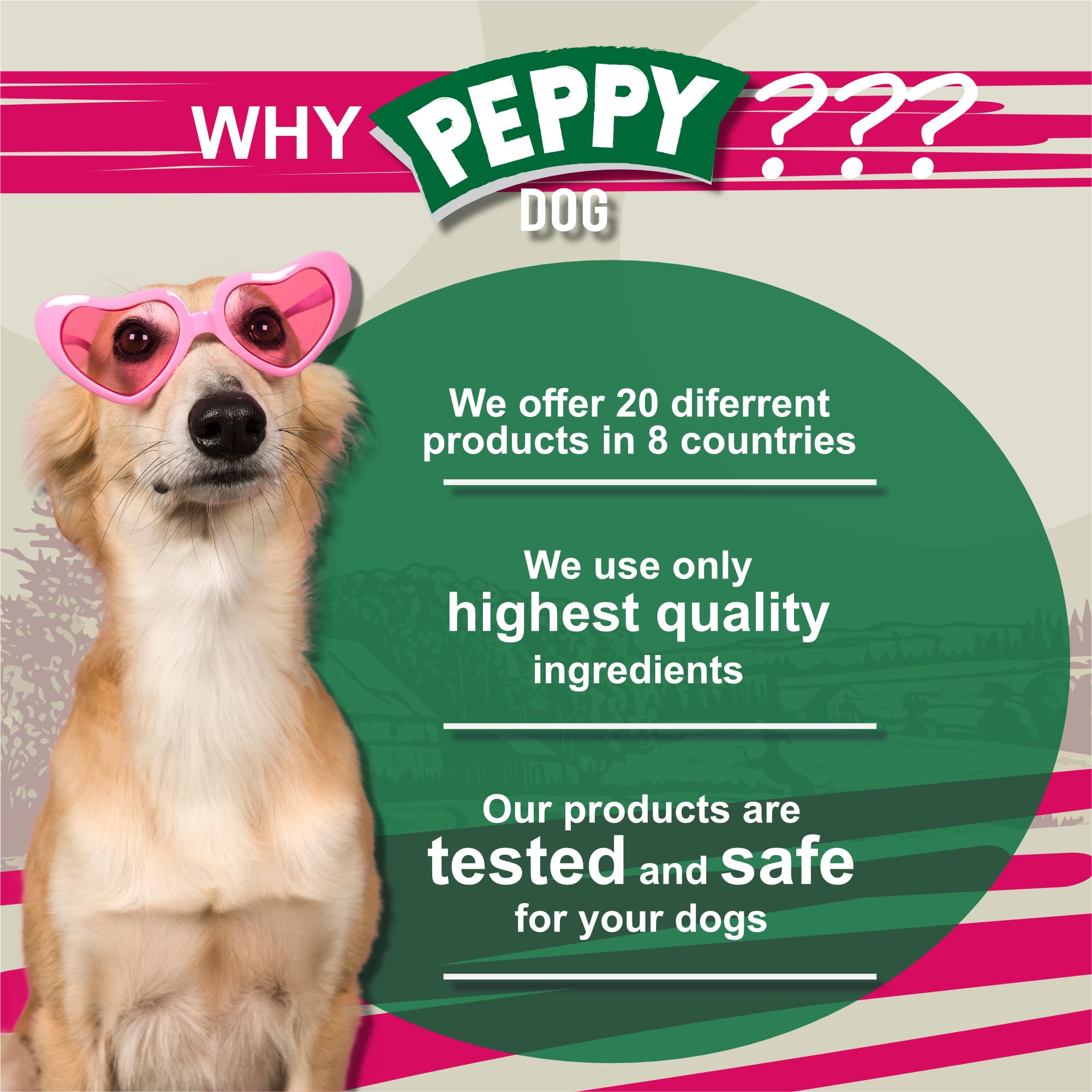 Peppy Dog rabbit ears with fur healthy snack; natural, additive-free option