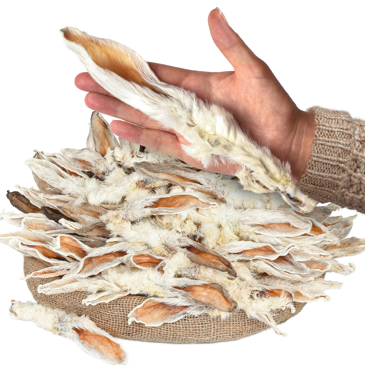 Peppy Dog Rabbit Ears with Fur — cover shot, all-natural treat