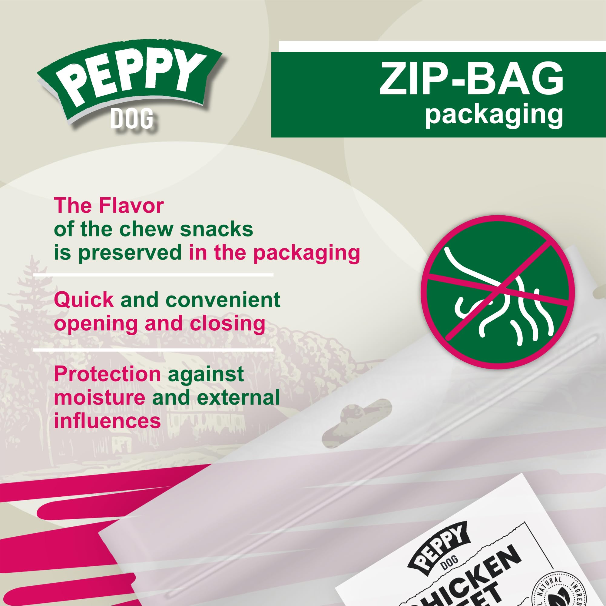 PEPPY DOG small-to-medium dog snack fits daily routines and training sessions.