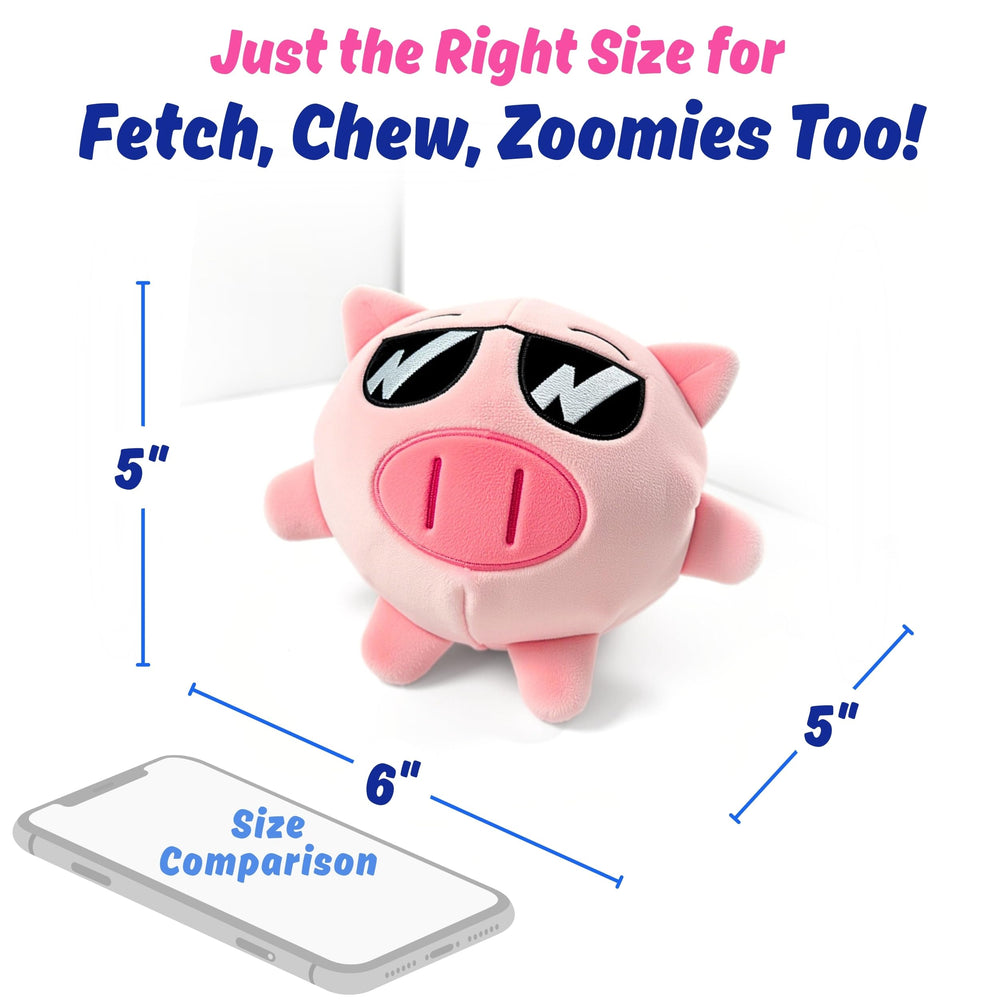PeppyPawz Piggy Pal crinkle flaps capture sensory appeal during tugging sessions.