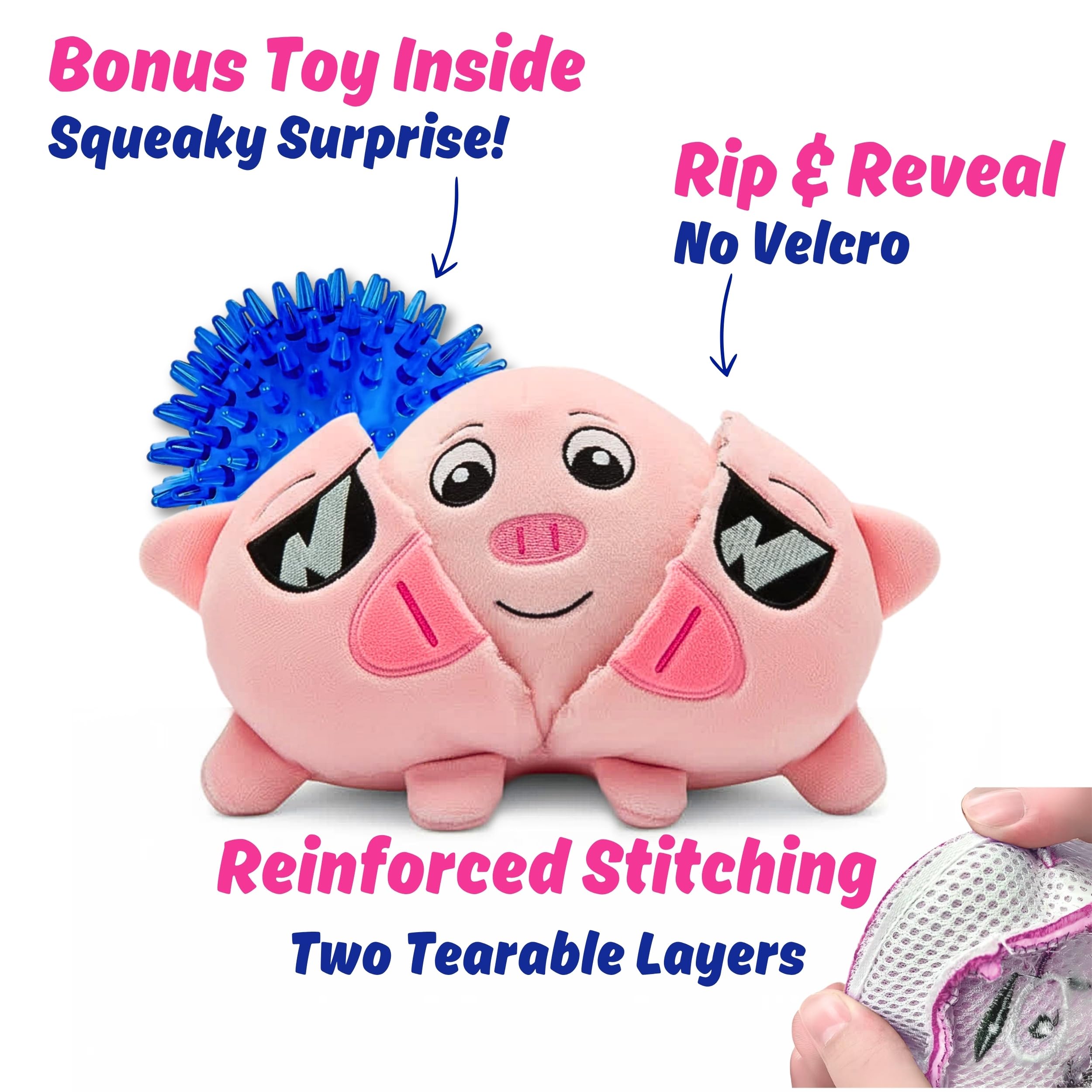 PeppyPawz Piggy Pal durable fun supports interactive bonding between pet and owner.