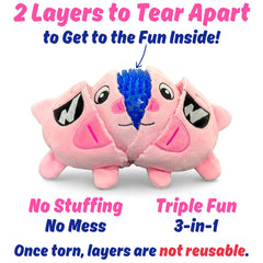 PeppyPawz Piggy Pal squeaker close-up highlights interactive play and engagement.