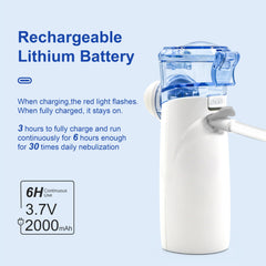 Pepultech handheld nebulizer emits a cool mist for comfort