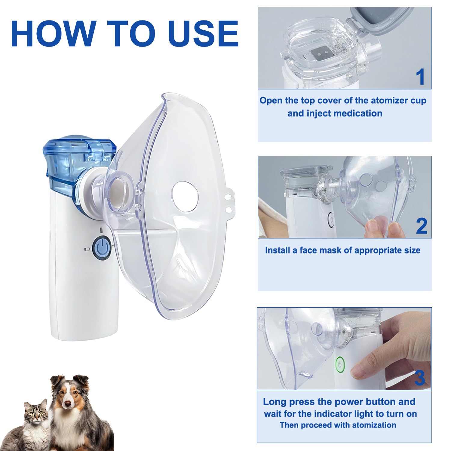 Pepultech portable nebulizer ready for travel or vet visits