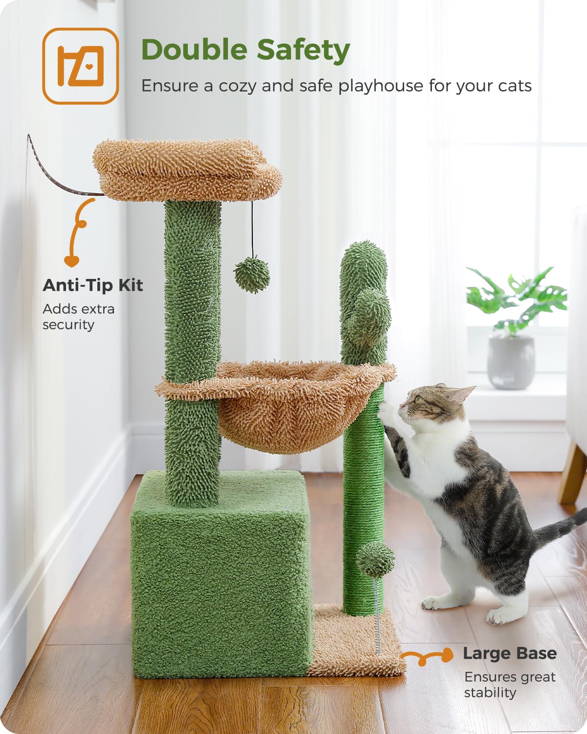 PEQULTI 4-in-1 ball-pom-poms add playful activity for kittens.