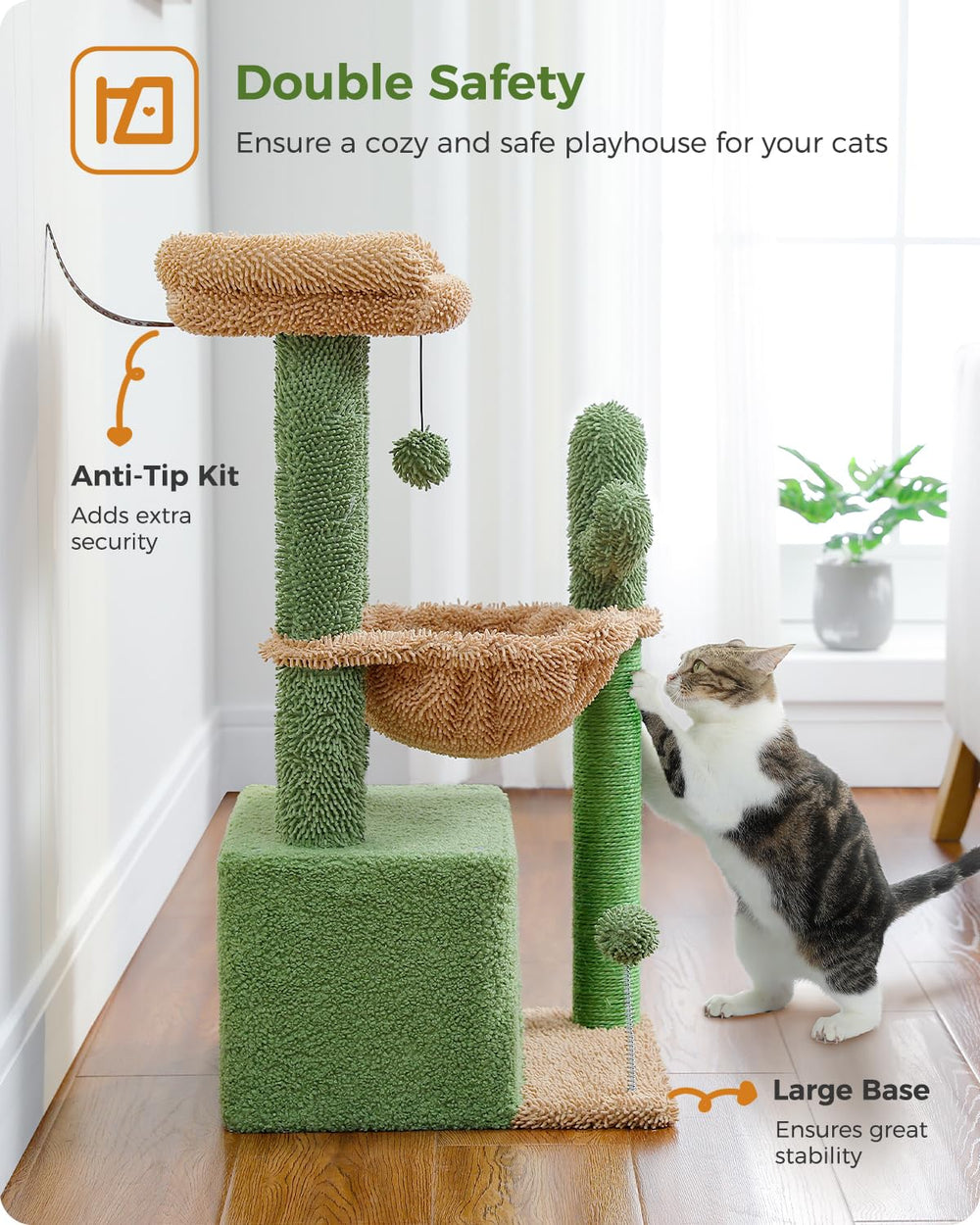 PEQULTI 4-in-1 ball-pom-poms add playful activity for kittens.