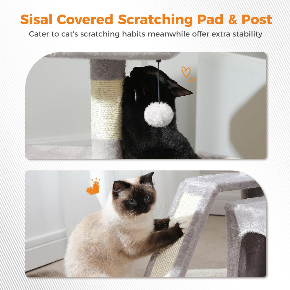 PEQULTI sisal scratching posts protect furniture while satisfying instinct.