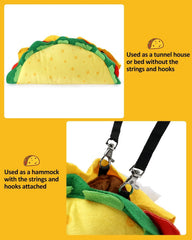 Percozzi Taco Hamster Hideout used as hammock for relaxed resting and play