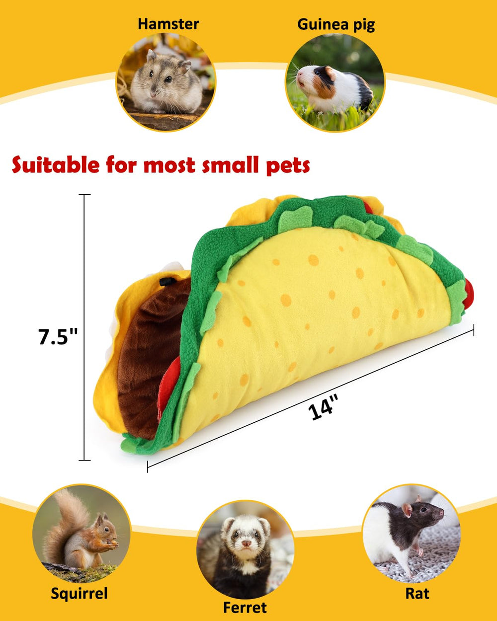 Percozzi Taco Hamster Hideout interior cavity ideal for naps and exploration