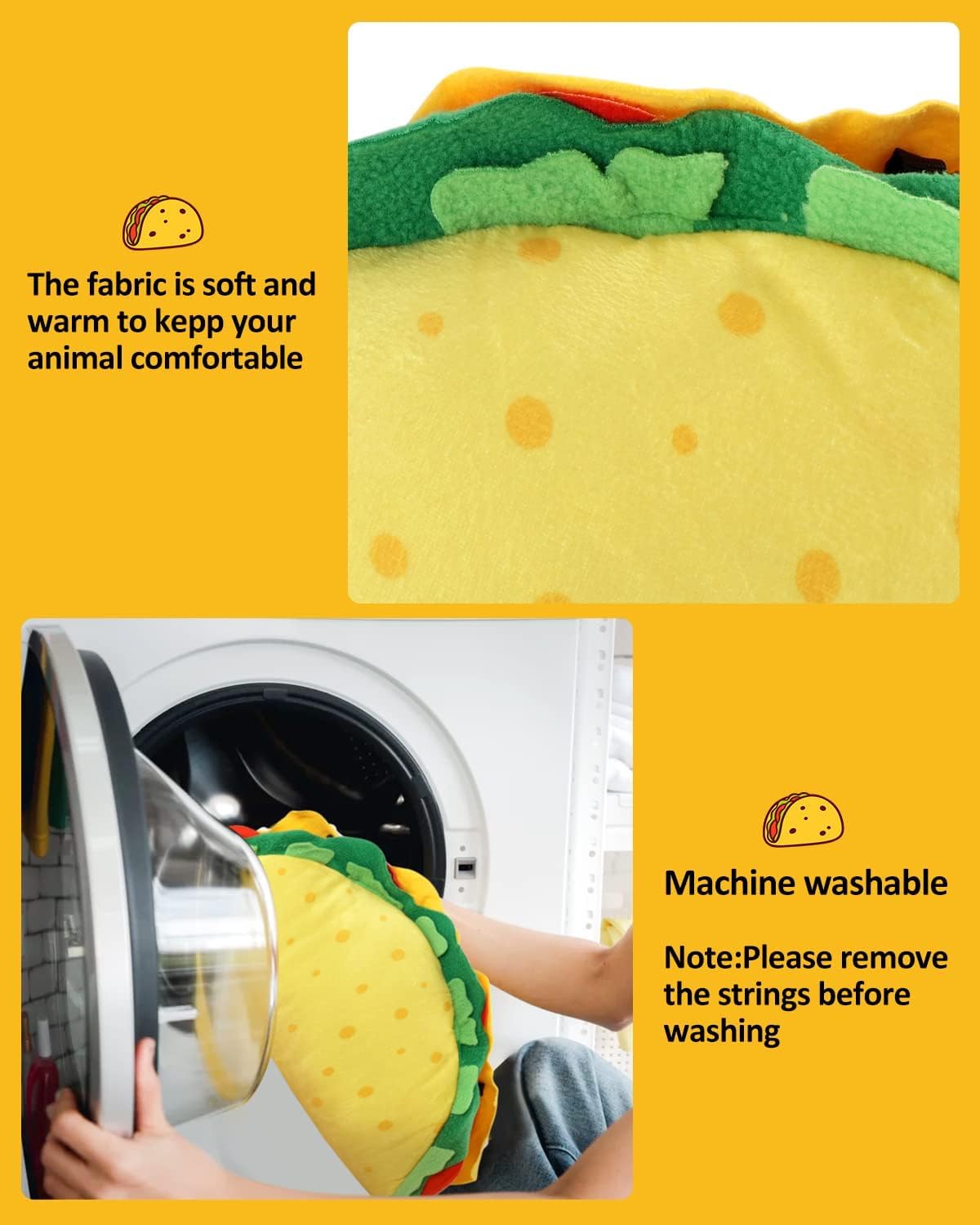 Percozzi Taco Hamster Hideout washable fabric for easy cleaning after playtime