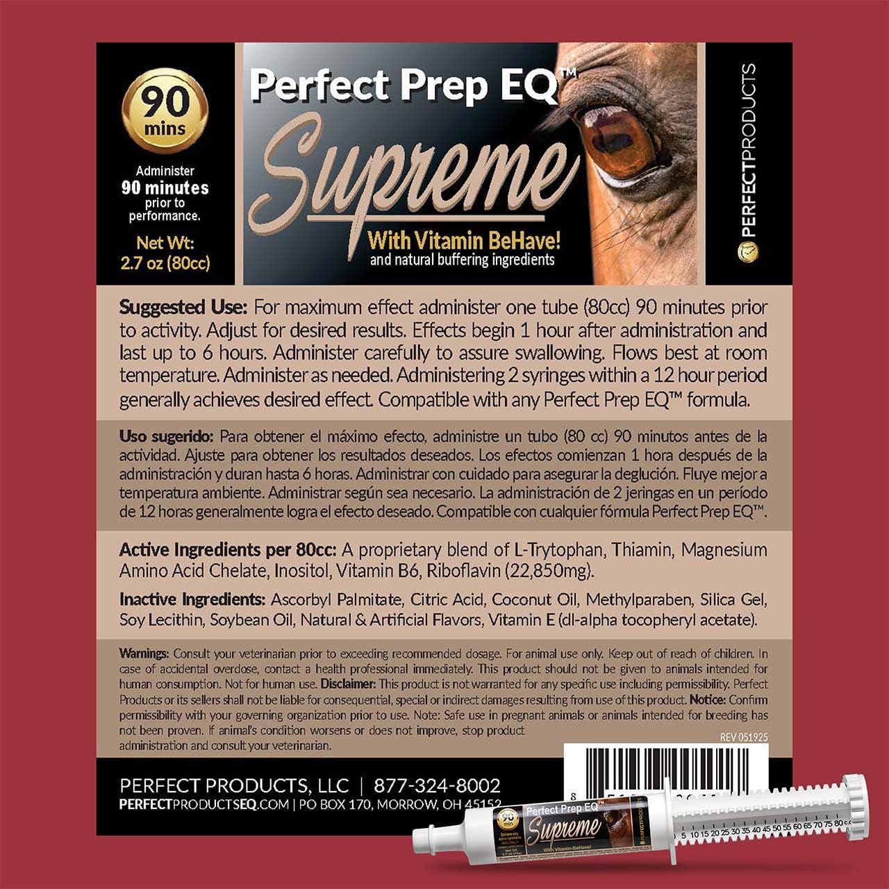 Easy-dispense design makes Perfect Prep EQ Supreme paste quick to dose.