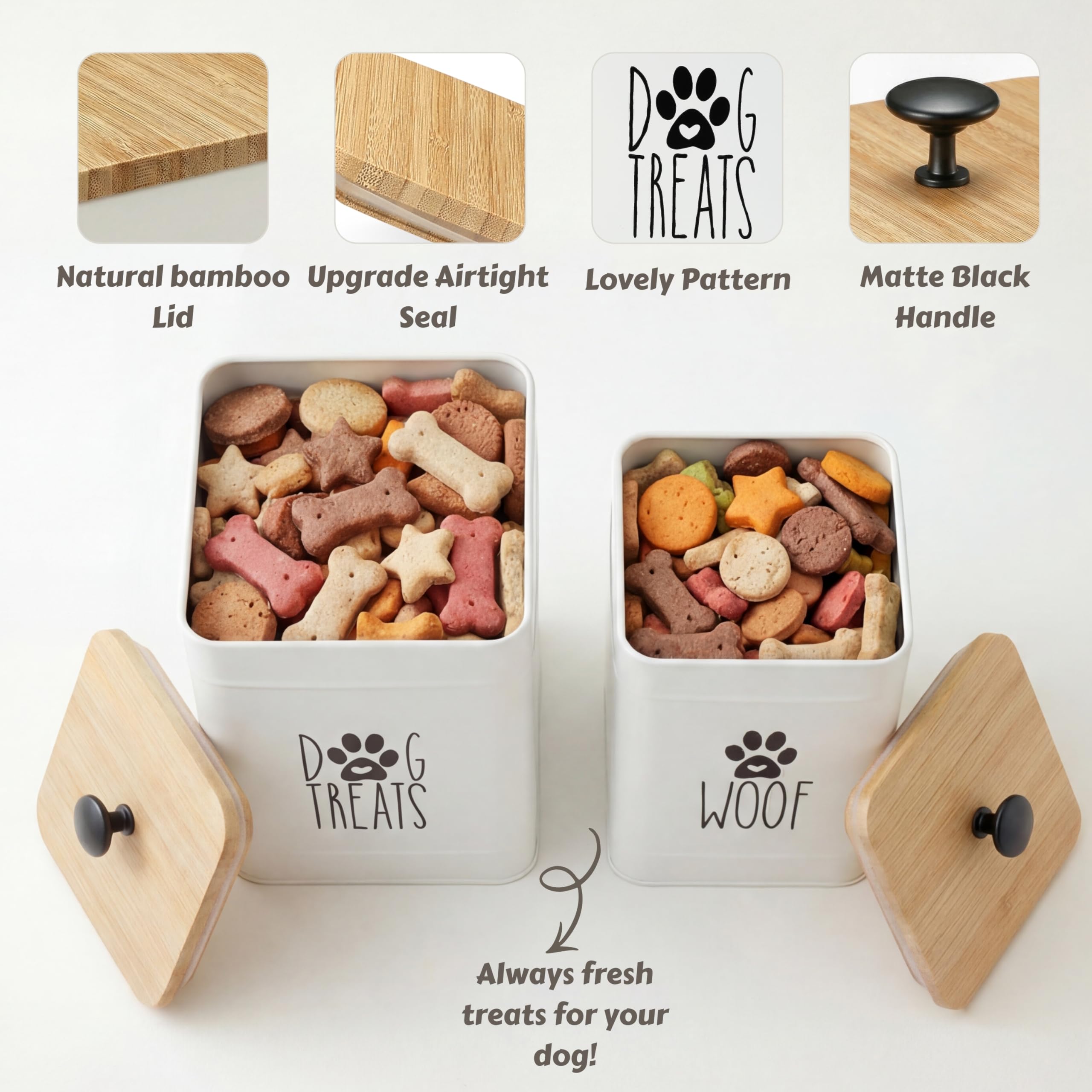 PERFNIQUE decorative canisters add farmhouse charm to countertops
