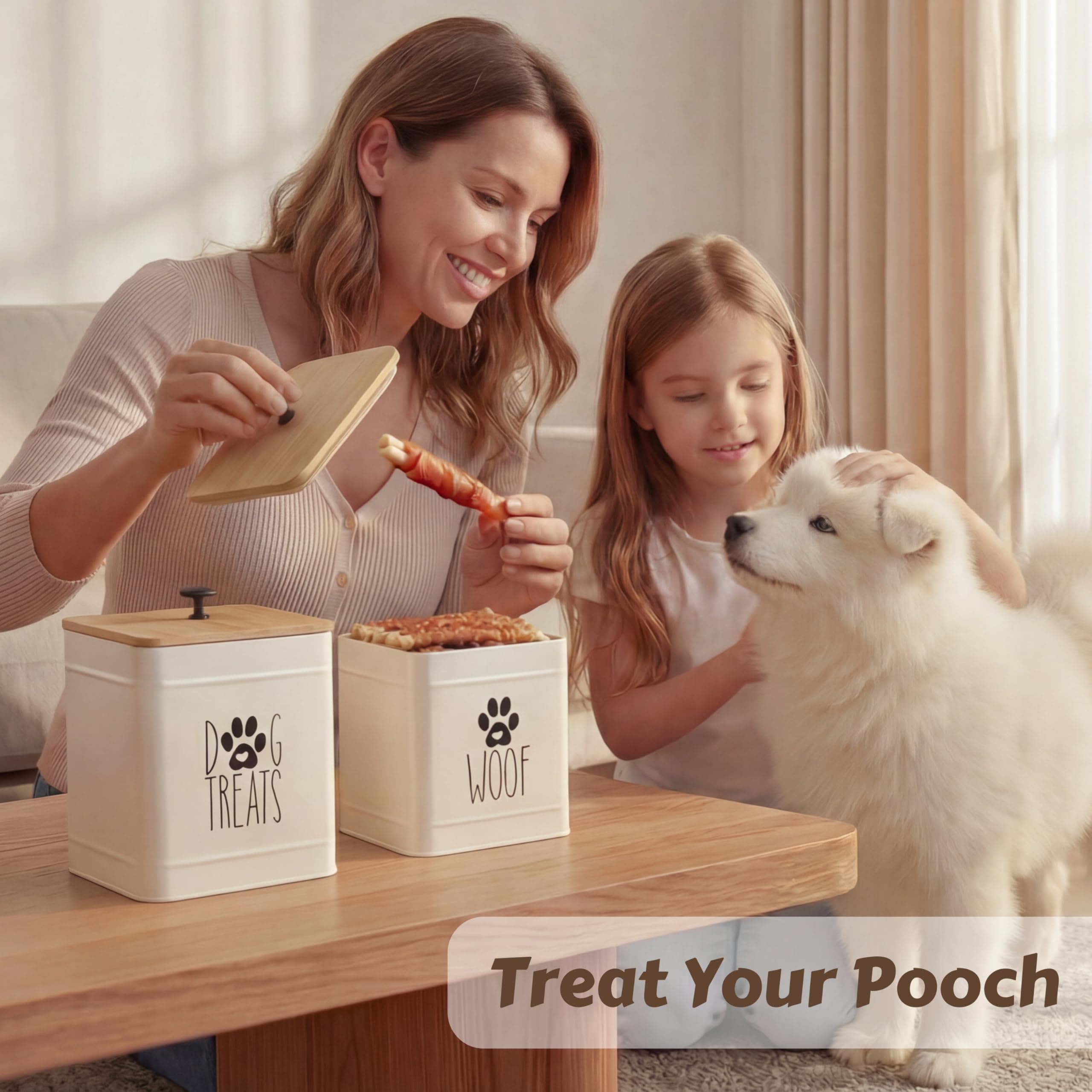 PERFNIQUE versatile tins cover dog treats and kibble