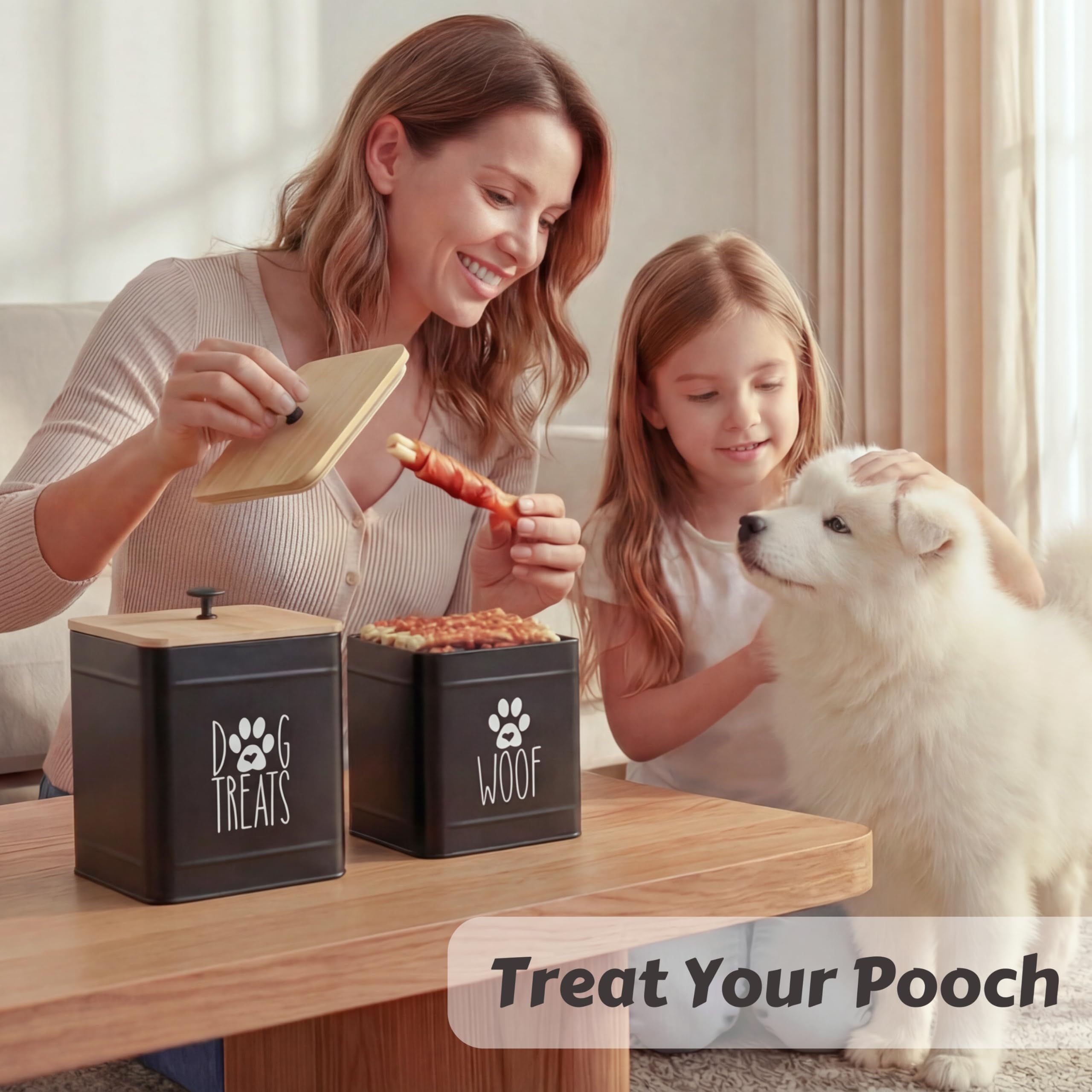 PERFNIQUE two-piece set doubles as dog treat tins and storage