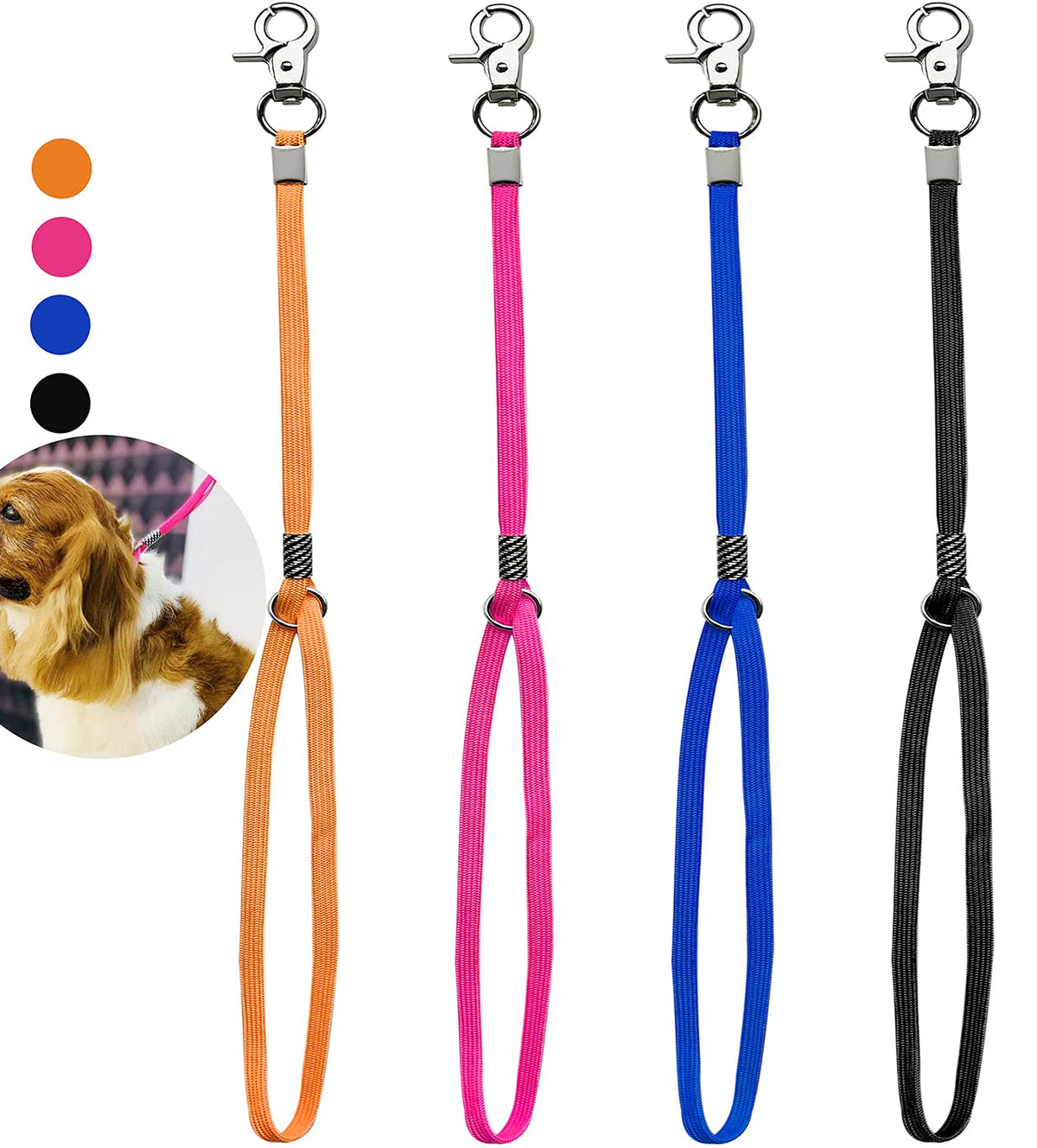 Periflowin grooming loop noose on 22-inch tether for safe, hands-free grooming.