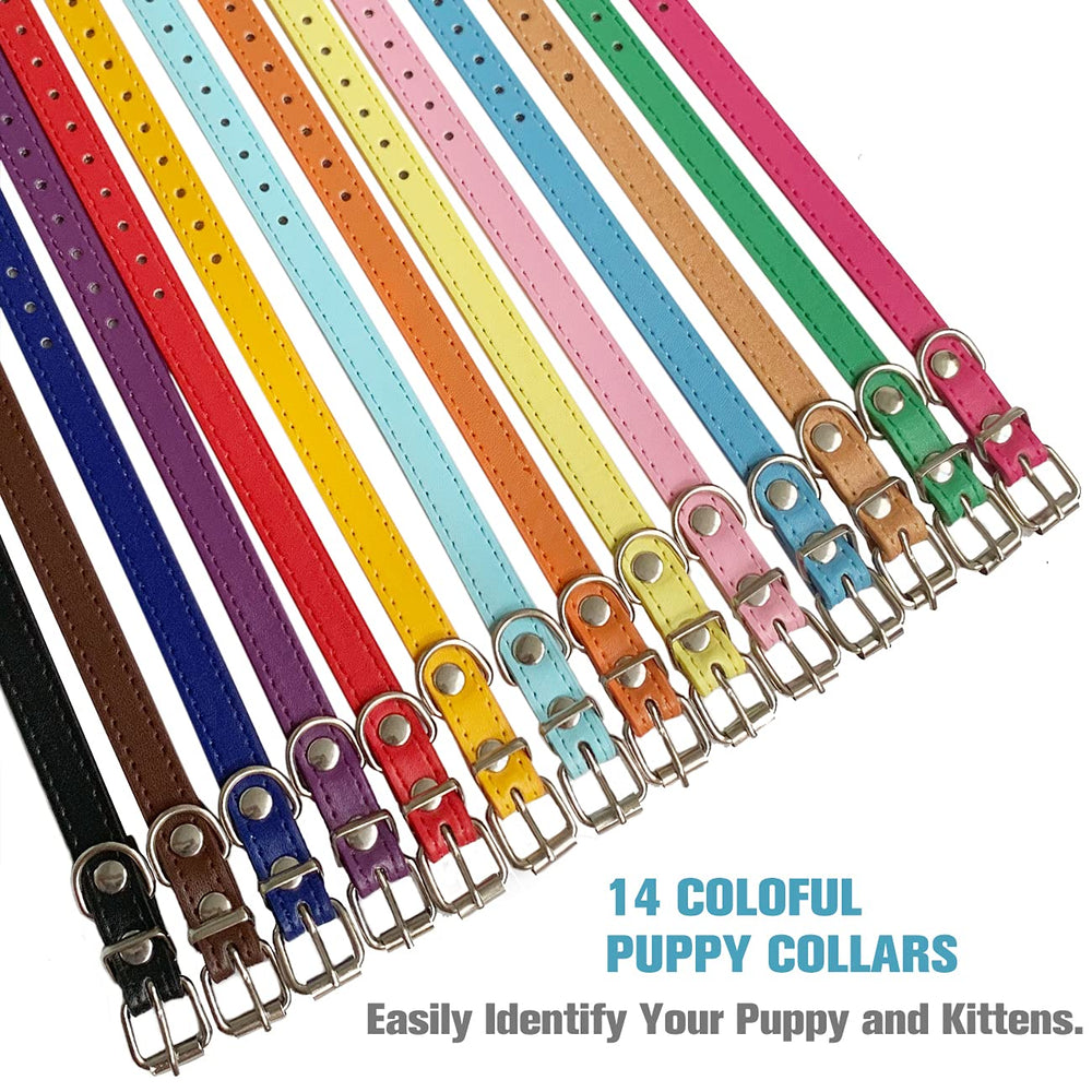Periflowin neck-11-14-8 collar offers growth-friendly adjustability for puppies.