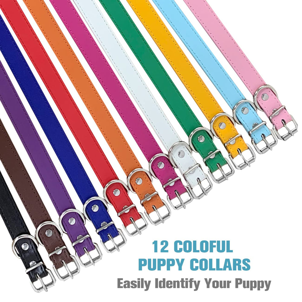 Close-up of durable, soft leather surface on Periflowin collar