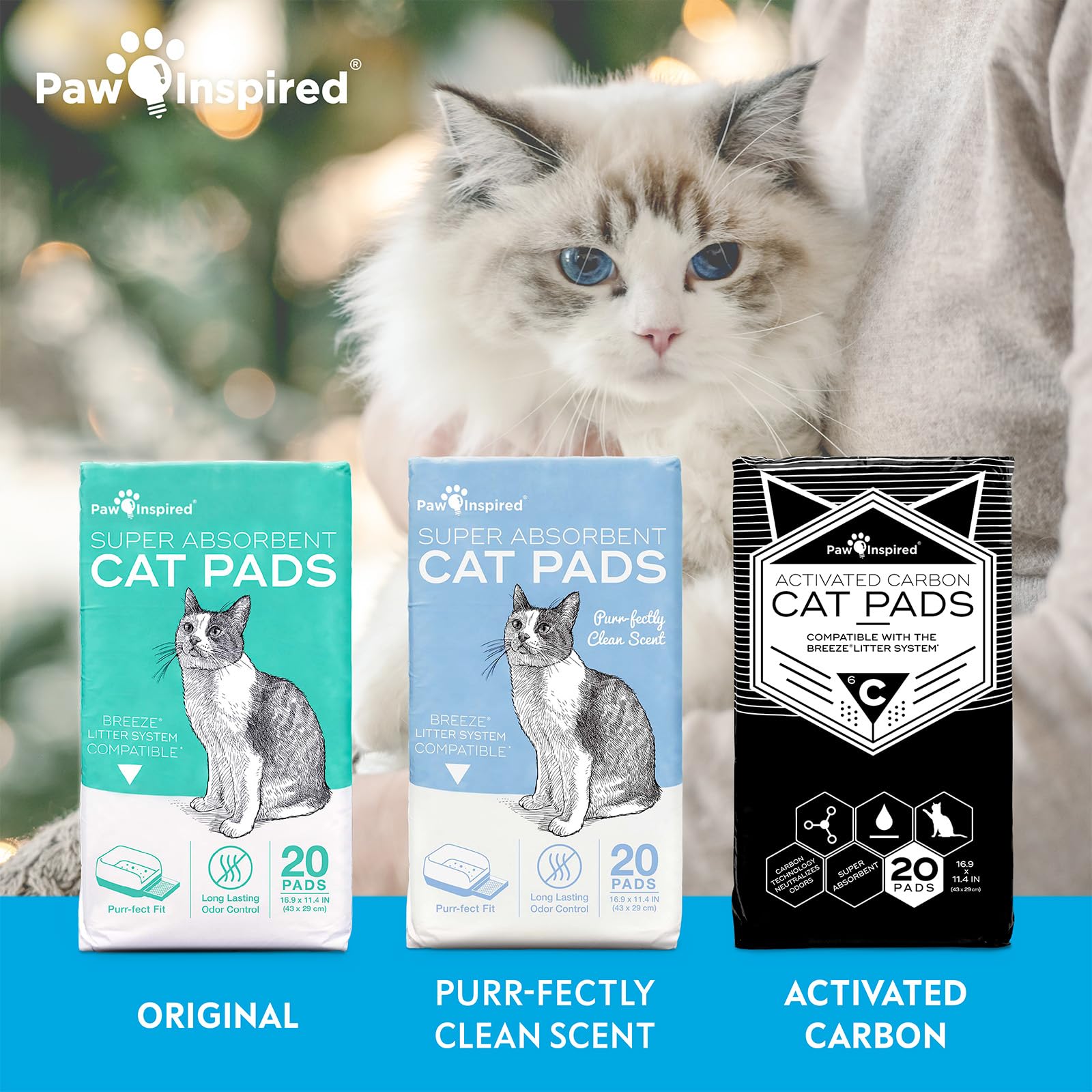 Peritas disposable pads simplify litter box maintenance and changes.