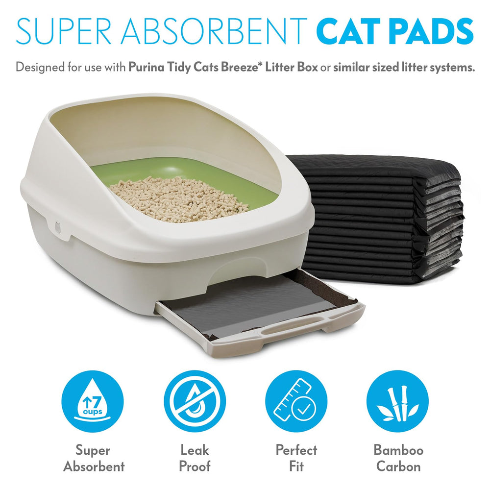 Peritas ultra-absorbent pads soak liquids quickly to keep the box drier.