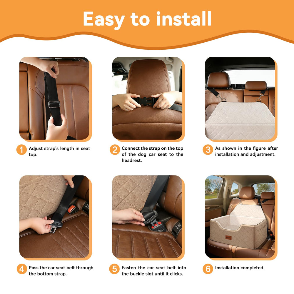 Persure dog car seat dimensions 28x20.4x12.5 inches for spacious fit