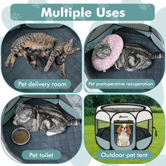 Persure ventilated mesh panels provide ample airflow and visibility for pets.