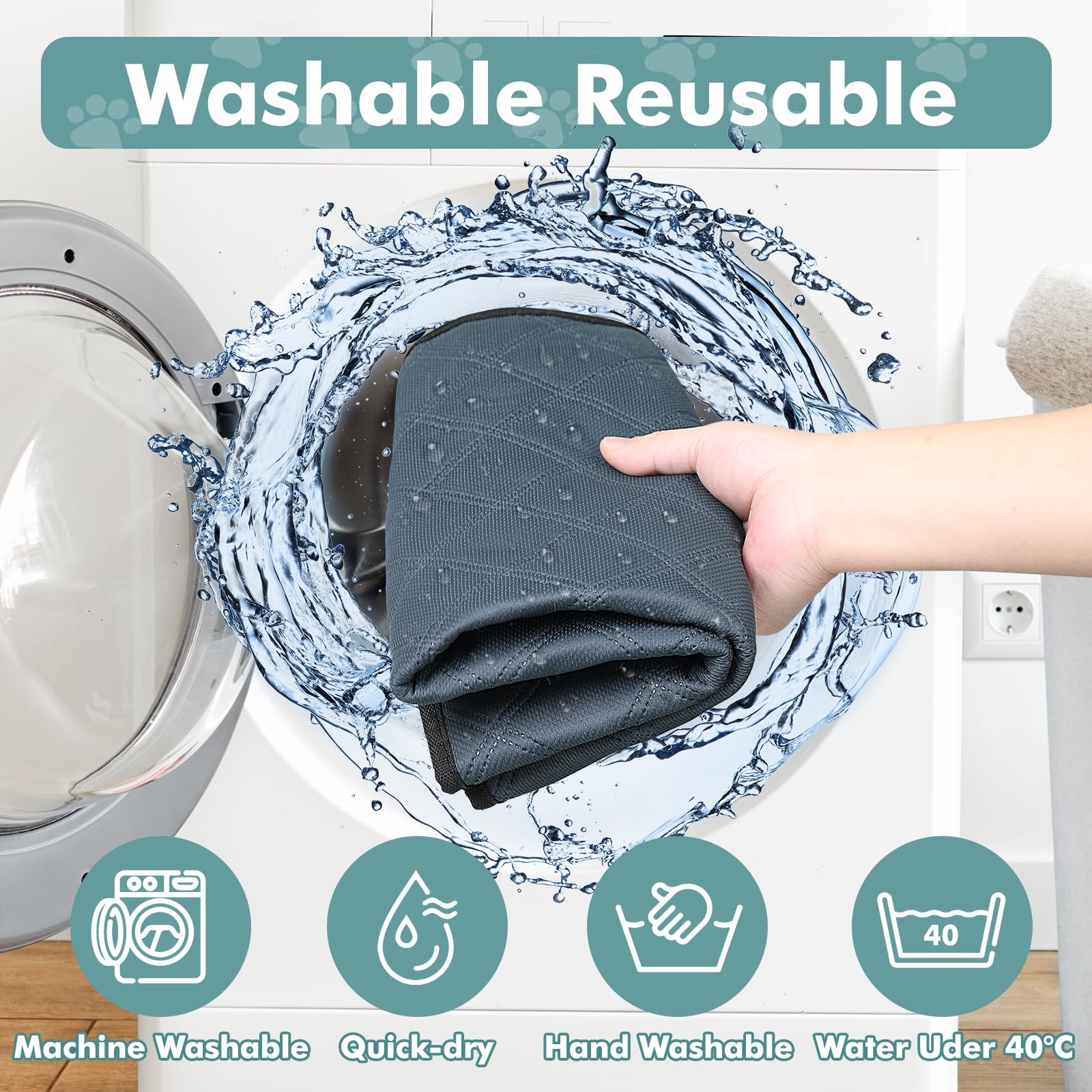 Persure washable pee-pad option helps with stain and odor control.
