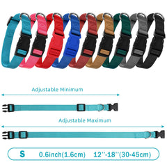 Perthlin 9-piece collar set in black, soft nylon for comfortable all-day wear