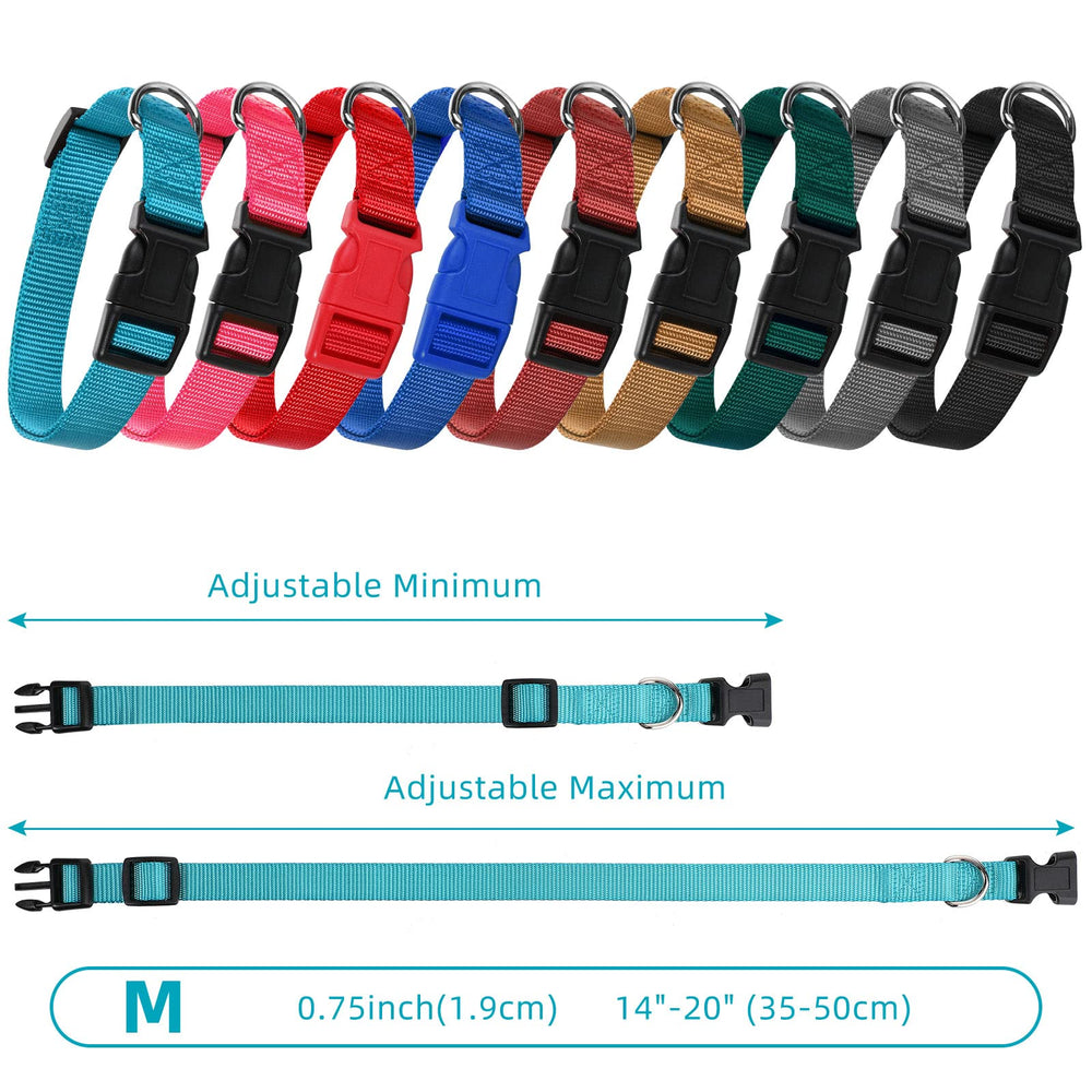 Perthlin 9pieces adjustable dog collar red for high visibility during outdoor adventures.