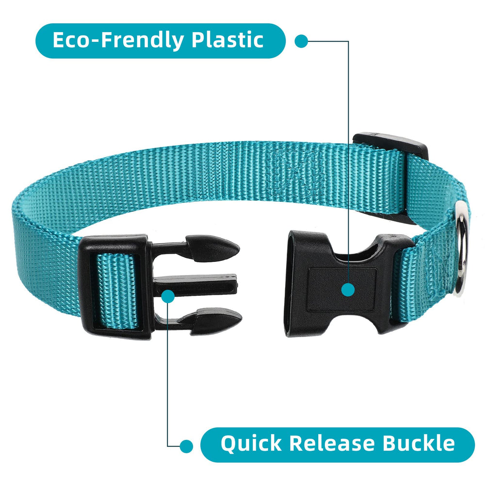 Perthlin soft neoprene-lined nylon collar offers gentle comfort for extended wear.