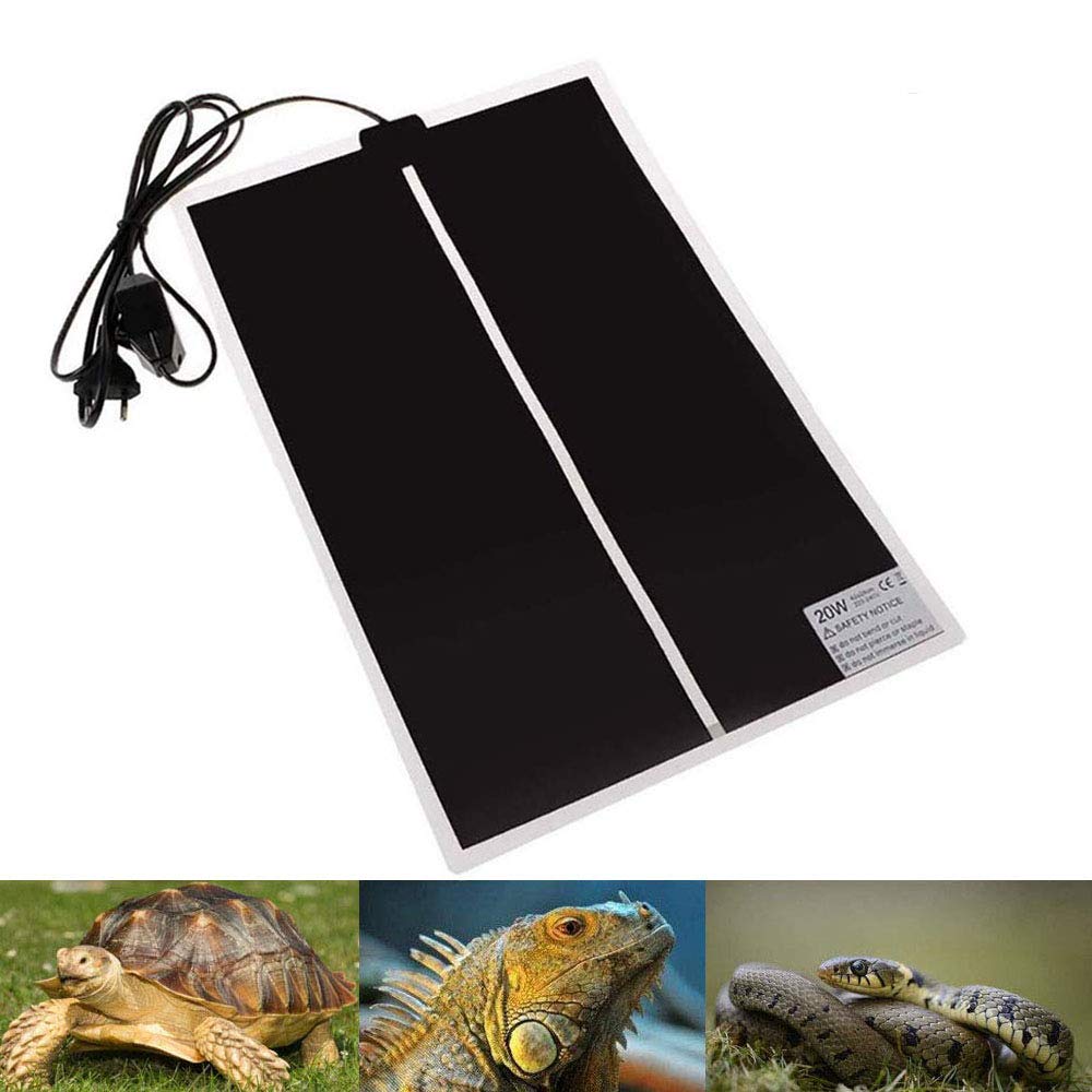 PeSandy reptile heating pad mounted on terrarium side for steady warmth