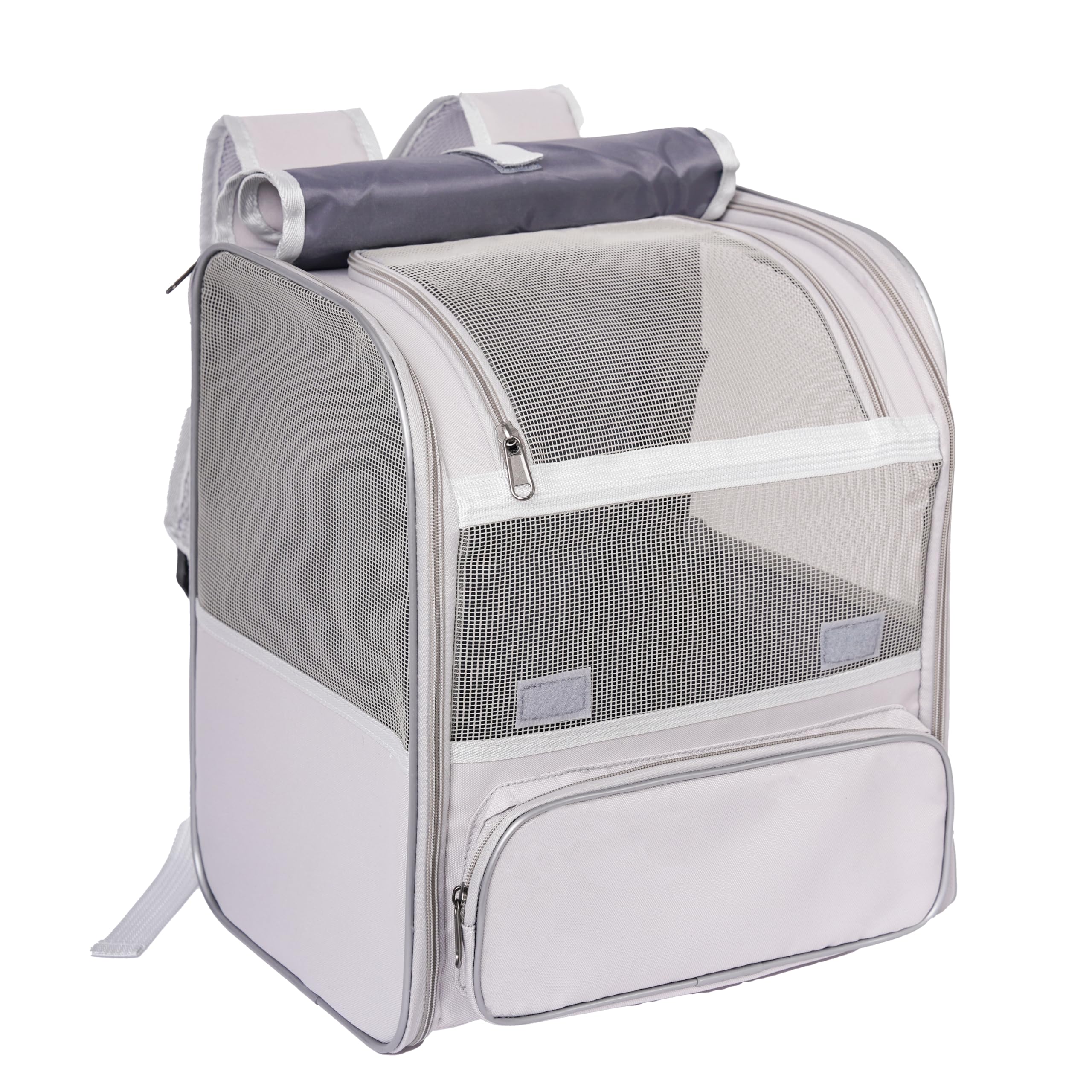 Pesen cat backpack carrier with breathable mesh for cool comfort during travel.