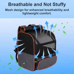 Pesen Cat Backpack Carrier highlights durable polyester and PVC mesh construction.