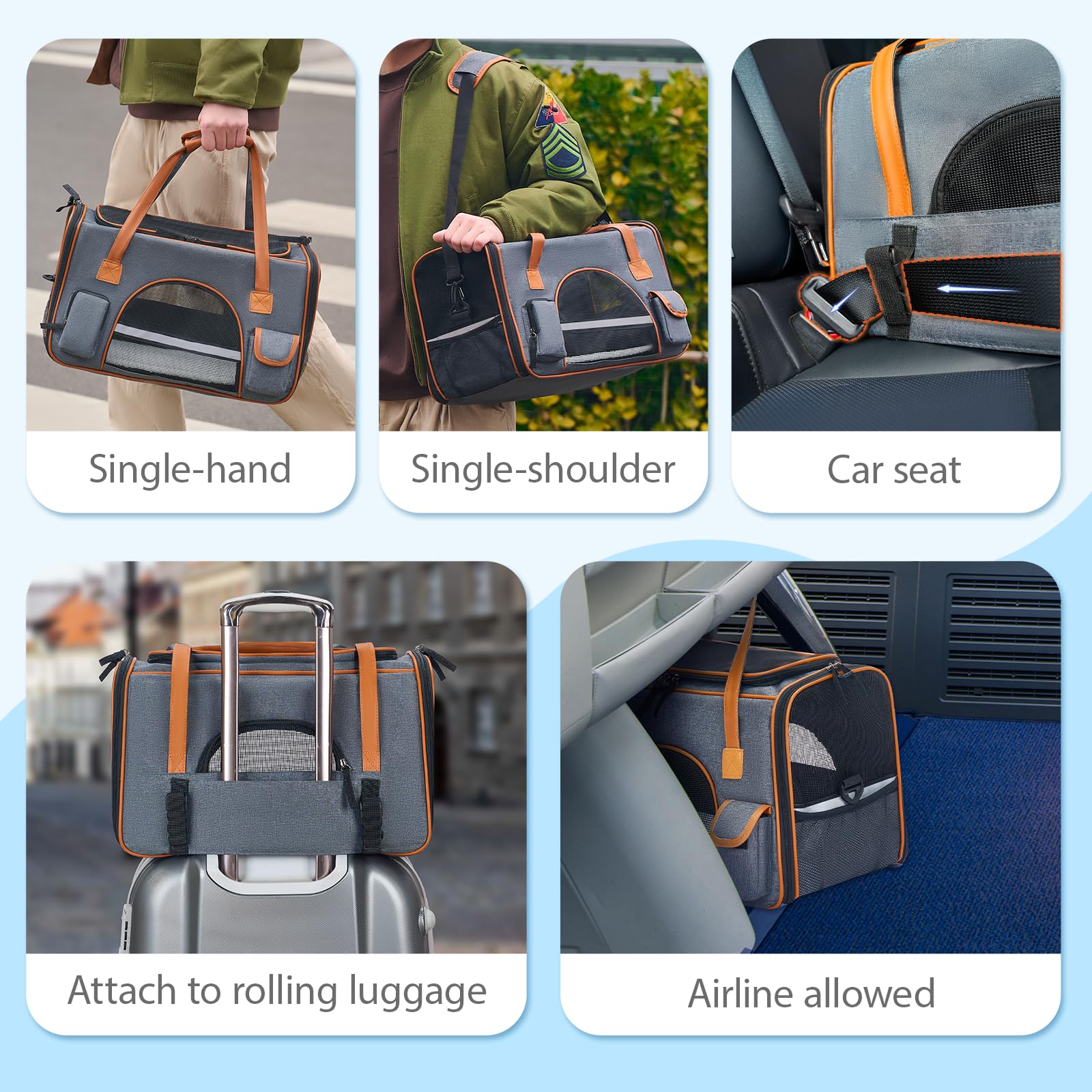 Pesen cat carrier interior shows lambswool lining for pet comfort.