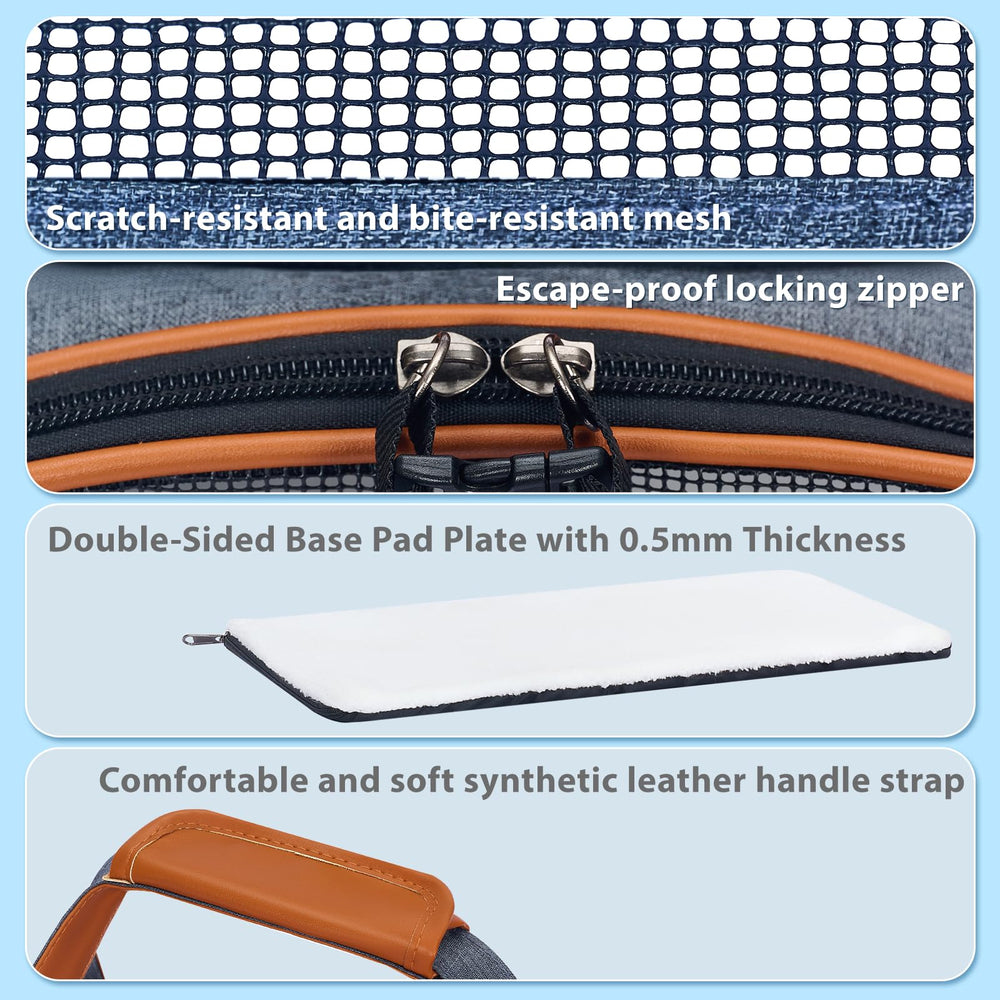 Pesen soft carrier features synthetic leather handle for easy lifting.