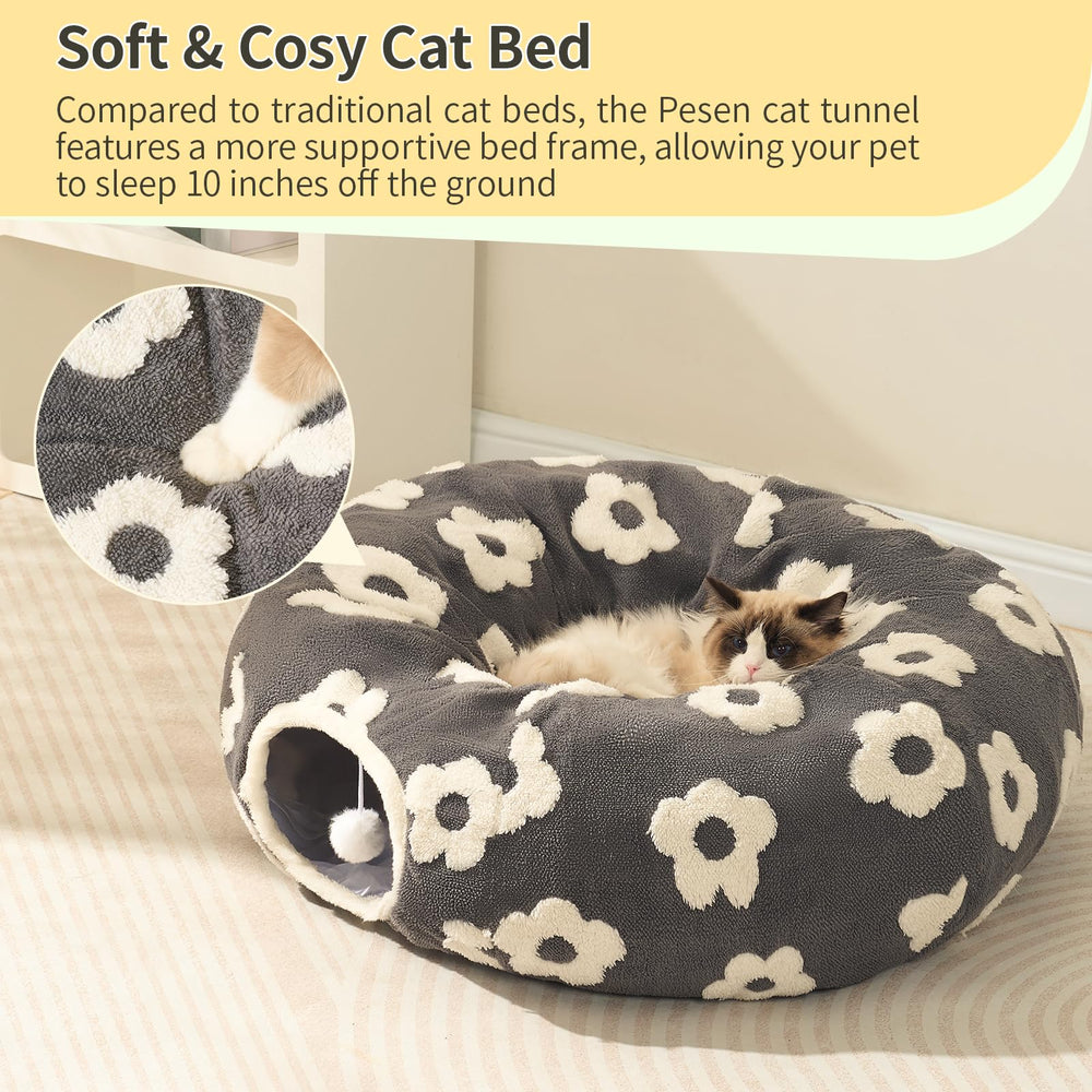 Pesen Cat Tunnel Bed cat playing-tunnel encourages active engagement.