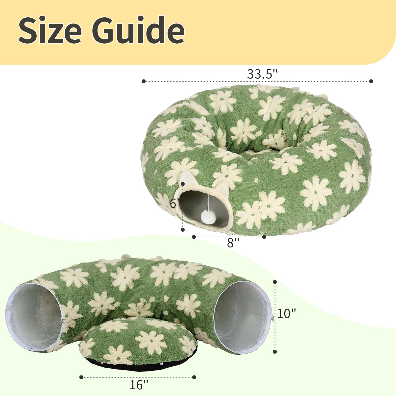 Pesen Cat Tunnel Bed doubles as holiday decor beneath the Christmas tree
