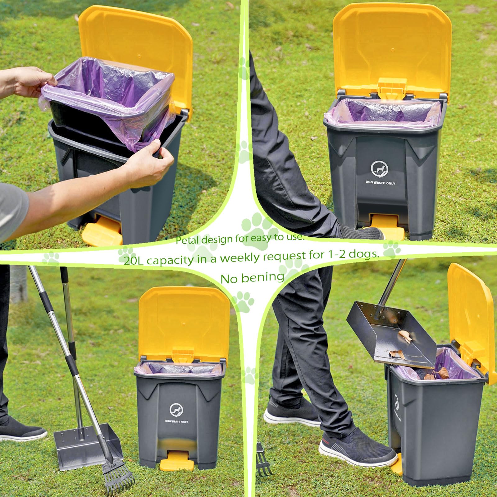 Pestairs cleanup on grass dirt and gravel is easy