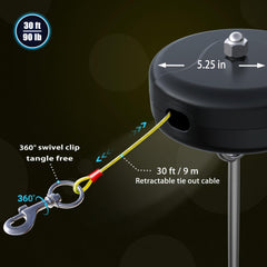 Pestairs ground-stake installation for fast, secure anchoring