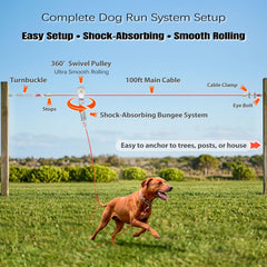 Pestairs 10 ft runner cable demonstrates smooth movement for dogs.