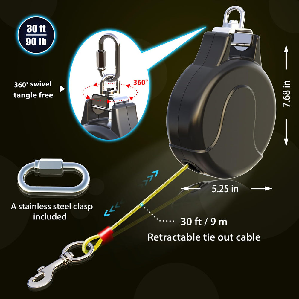Pestairs no-tangle design at leash ends prevents twisting