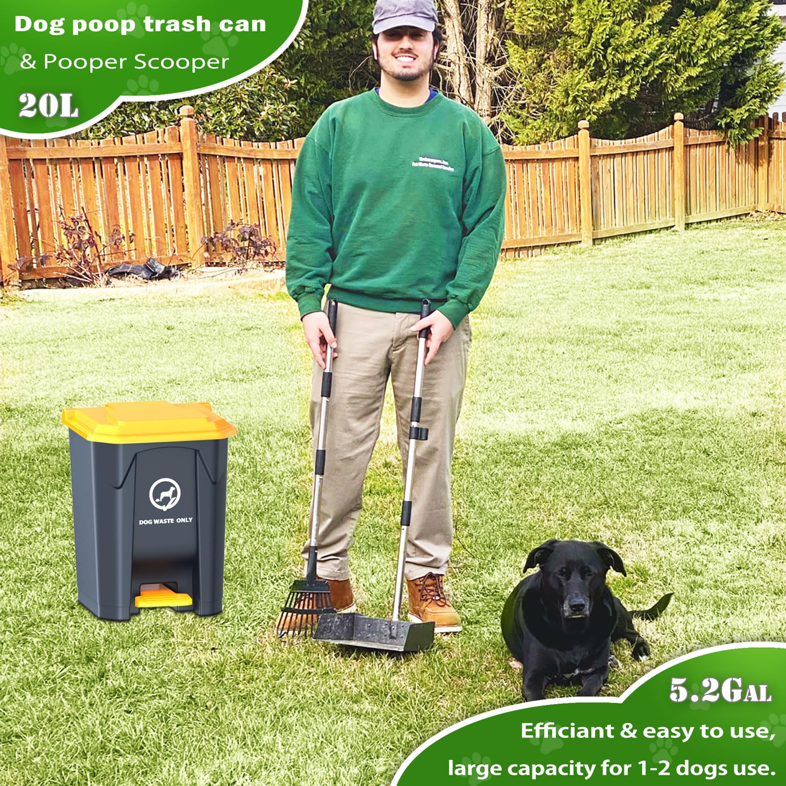Pestairs pooper scooper long handle extended for comfortable lifting