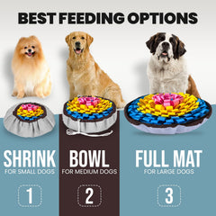PET ARENA snuffle mat non-slip base helps keep it in place during play.