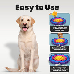 PET ARENA Snuffle Mat non-slip base keeps the mat steady during sniffing