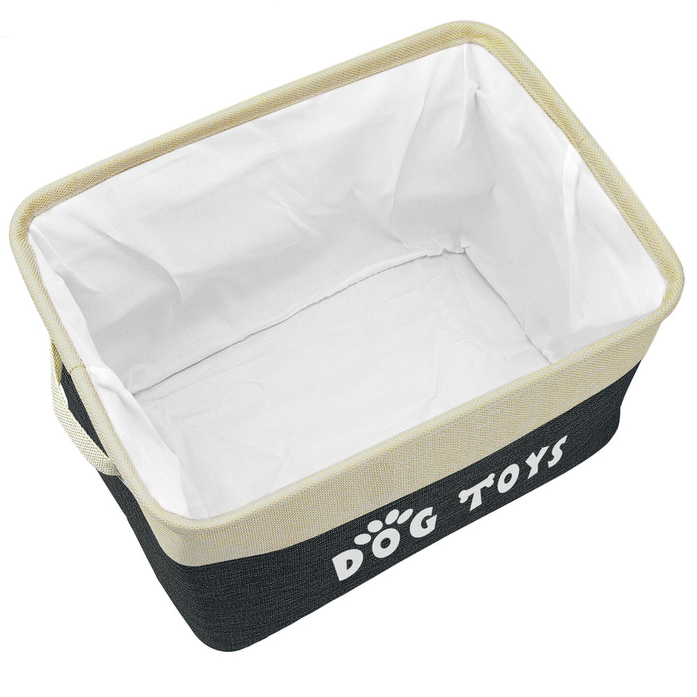 PET ARTIST black toy basket blends with home decor